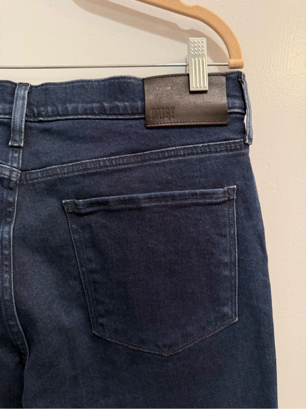 PAIGE Transcend Normandie Straight Leg Jean Dark Indigo Men’s Sz 32 x 34 Tall - Picture 8 of 9